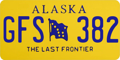 AK license plate GFS382
