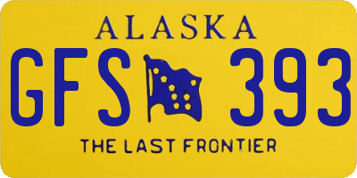 AK license plate GFS393