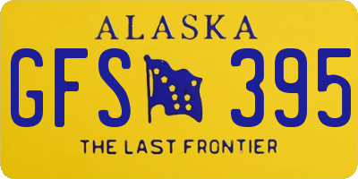 AK license plate GFS395