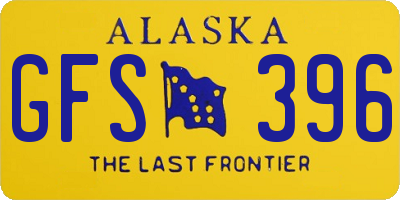 AK license plate GFS396
