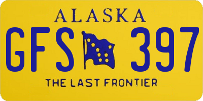 AK license plate GFS397