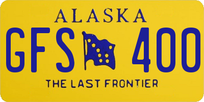 AK license plate GFS400