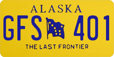 AK license plate GFS401