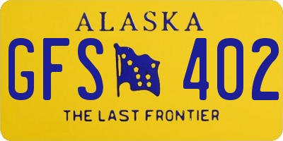 AK license plate GFS402