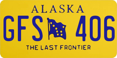 AK license plate GFS406