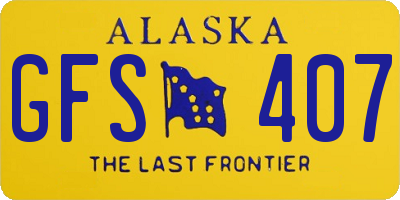AK license plate GFS407