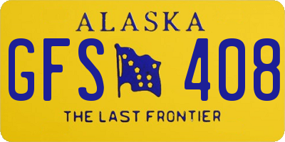 AK license plate GFS408