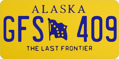AK license plate GFS409