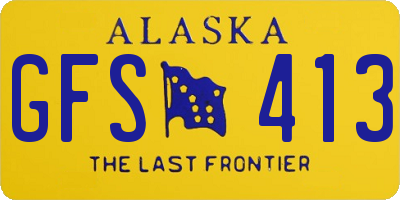 AK license plate GFS413
