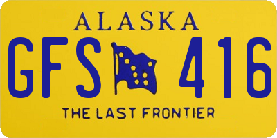 AK license plate GFS416