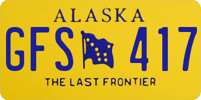 AK license plate GFS417