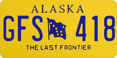 AK license plate GFS418