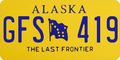 AK license plate GFS419