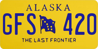 AK license plate GFS420