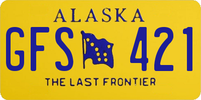 AK license plate GFS421