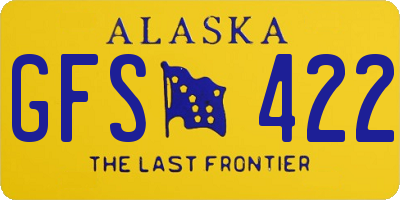 AK license plate GFS422