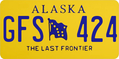 AK license plate GFS424