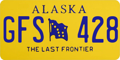 AK license plate GFS428