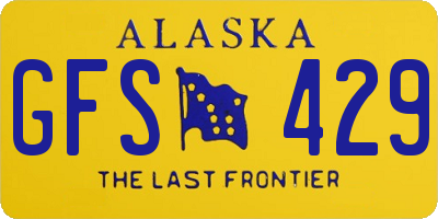 AK license plate GFS429