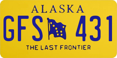 AK license plate GFS431