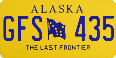 AK license plate GFS435