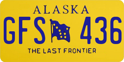 AK license plate GFS436