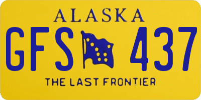 AK license plate GFS437