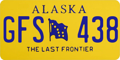 AK license plate GFS438