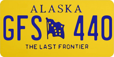 AK license plate GFS440