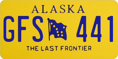 AK license plate GFS441