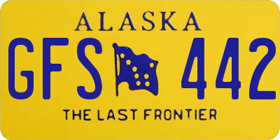 AK license plate GFS442