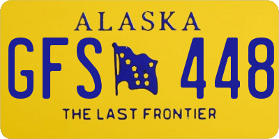 AK license plate GFS448