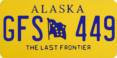 AK license plate GFS449