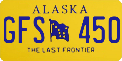 AK license plate GFS450