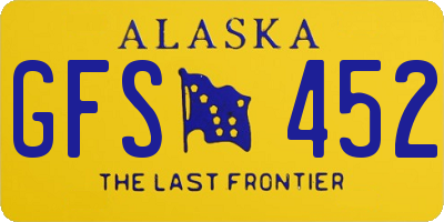 AK license plate GFS452