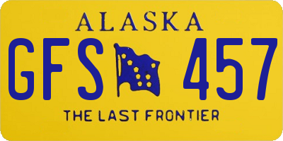 AK license plate GFS457