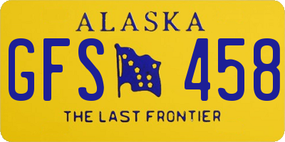 AK license plate GFS458