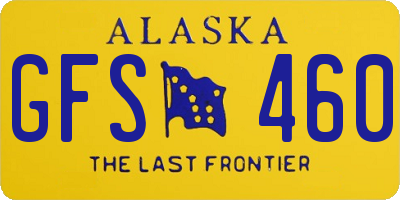 AK license plate GFS460