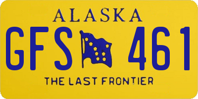 AK license plate GFS461