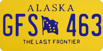 AK license plate GFS463