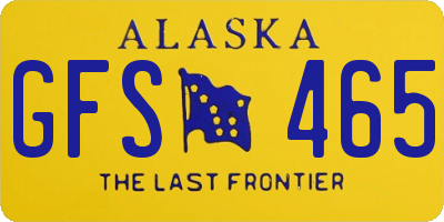 AK license plate GFS465