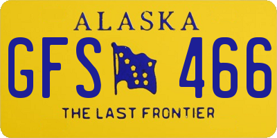 AK license plate GFS466
