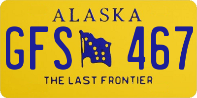 AK license plate GFS467