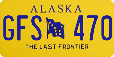 AK license plate GFS470