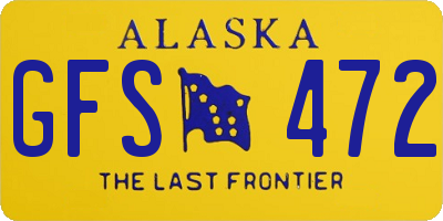 AK license plate GFS472