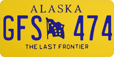 AK license plate GFS474