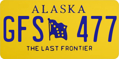 AK license plate GFS477