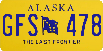 AK license plate GFS478