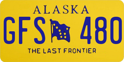 AK license plate GFS480