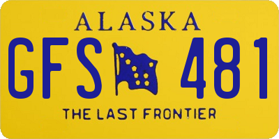AK license plate GFS481
